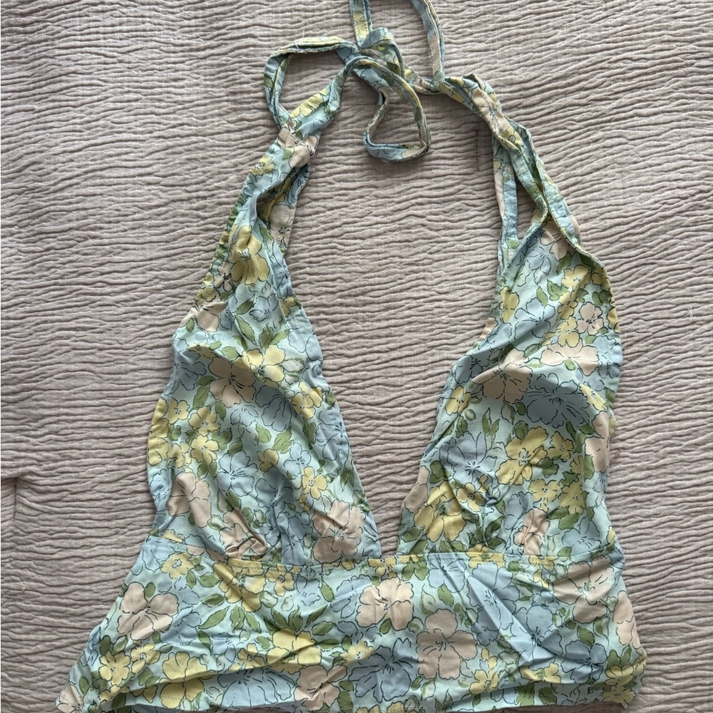 Motel Rocks Floral Halter Top
